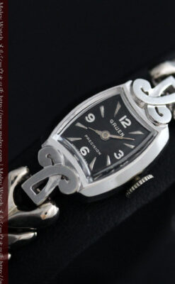 グリュエンの婦人物金無垢腕時計-W1454-7