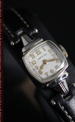 ハミルトン1940年頃の婦人物アンティーク腕時計-W1456-7