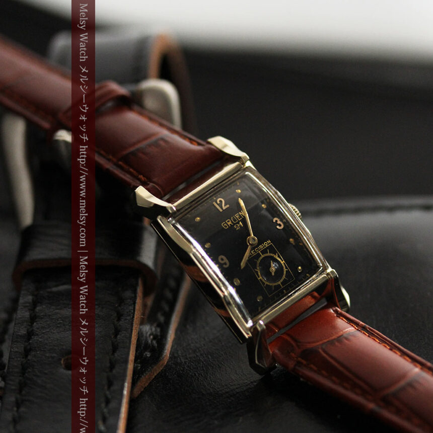 グリュエンの渋さの光るアンティーク腕時計-W1457-1