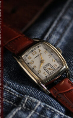 ハミルトンの曲線の綺麗な1940年頃のアンティーク腕時計-W1460-2