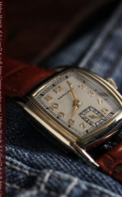 ハミルトンの曲線の綺麗な1940年頃のアンティーク腕時計-W1460-3