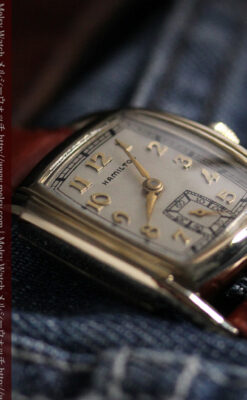 ハミルトンの曲線の綺麗な1940年頃のアンティーク腕時計-W1460-4