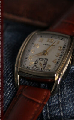 ハミルトンの曲線の綺麗な1940年頃のアンティーク腕時計-W1460-6