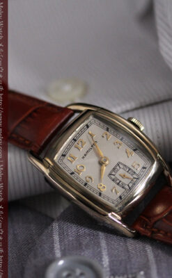 ハミルトンの曲線の綺麗な1940年頃のアンティーク腕時計-W1460-7