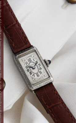 個性の光るグリュエン 女性用アンティーク腕時計【1920年頃】-W1464-1