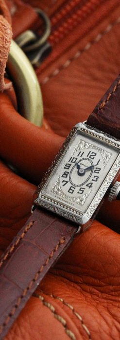 個性の光るグリュエン 女性用アンティーク腕時計【1920年頃】-W1464-2