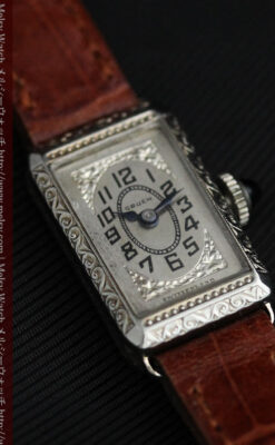 個性の光るグリュエン 女性用アンティーク腕時計【1920年頃】-W1464-7