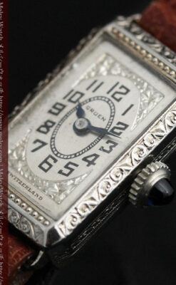 個性の光るグリュエン 女性用アンティーク腕時計【1920年頃】-W1464-9