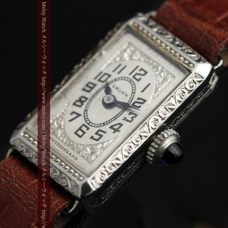 個性の光るグリュエン 女性用アンティーク腕時計【1920年頃】