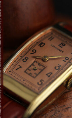 ロンジンのアンティーク腕時計【1939年製】ローズ色-W1465-10