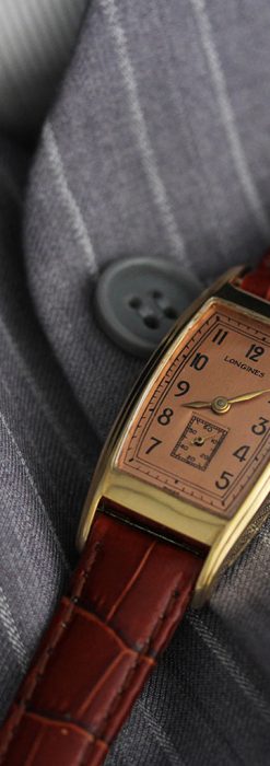 ロンジンのアンティーク腕時計【1939年製】ローズ色-W1465-2