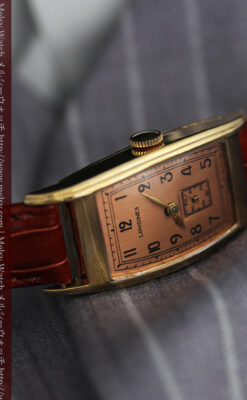 ロンジンのアンティーク腕時計【1939年製】ローズ色-W1465-4