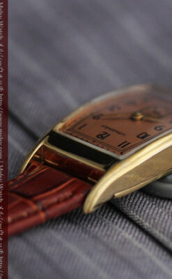 ロンジンのアンティーク腕時計【1939年製】ローズ色-W1465-6