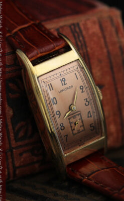 ロンジンのアンティーク腕時計【1939年製】ローズ色-W1465-7