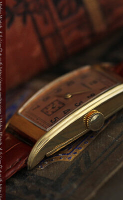 ロンジンのアンティーク腕時計【1939年製】ローズ色-W1465-9