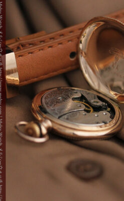 ウォルサムの金彩模様と細工バンドのアンティーク腕時計 【1898年製】-W1467-14