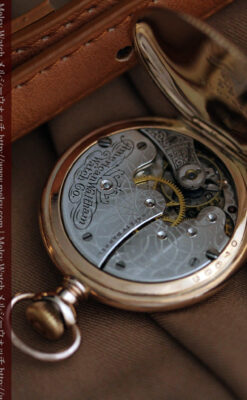 ウォルサムの金彩模様と細工バンドのアンティーク腕時計 【1898年製】-W1467-16