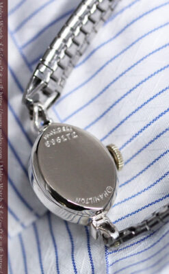 ハミルトンの上品な姿の女性用金無垢腕時計 【1960年頃】-W1469-11