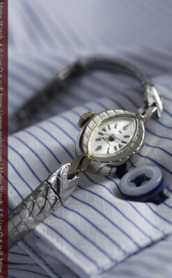 ハミルトンの上品な姿の女性用金無垢腕時計 【1960年頃】-W1469-2