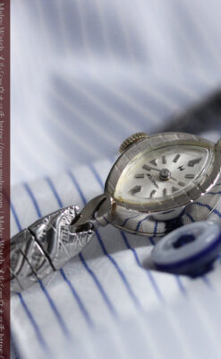 ハミルトンの上品な姿の女性用金無垢腕時計 【1960年頃】-W1469-3