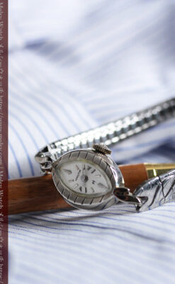 ハミルトンの上品な姿の女性用金無垢腕時計 【1960年頃】-W1469-6