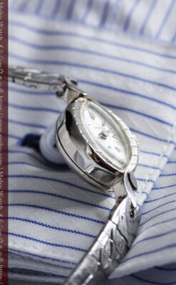 ハミルトンの上品な姿の女性用金無垢腕時計 【1960年頃】-W1469-8