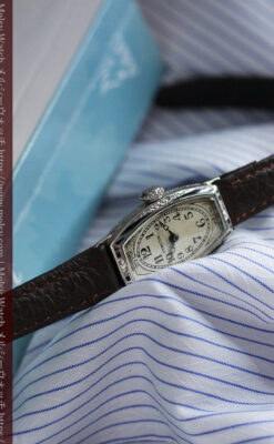 上品さが光る美しいハミルトンの金無垢アンティーク腕時計【1930年頃】箱付き-W1470-1