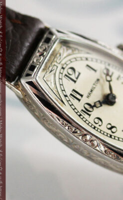 上品さが光る美しいハミルトンの金無垢アンティーク腕時計【1930年頃】箱付き-W1470-12