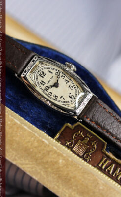 上品さが光る美しいハミルトンの金無垢アンティーク腕時計【1930年頃】箱付き-W1470-13