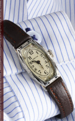 上品さが光る美しいハミルトンの金無垢アンティーク腕時計【1930年頃】箱付き-W1470-4