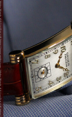 グリュエンの上品さと風格を備えるアンティーク腕時計【1940年頃】-W1471-11