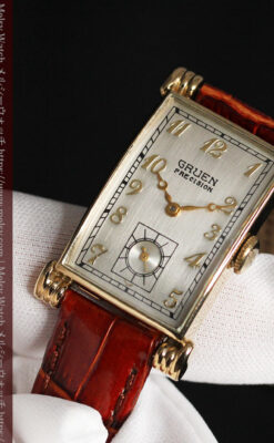 グリュエンの上品さと風格を備えるアンティーク腕時計【1940年頃】-W1471-13