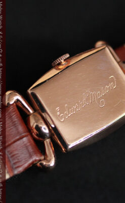 こだわりを重ねたグリュエンのローズ色のアンティーク腕時計【1940年頃】-W1472-12