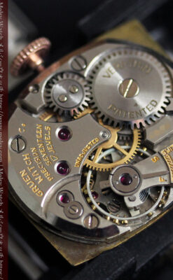 こだわりを重ねたグリュエンのローズ色のアンティーク腕時計【1940年頃】-W1472-14