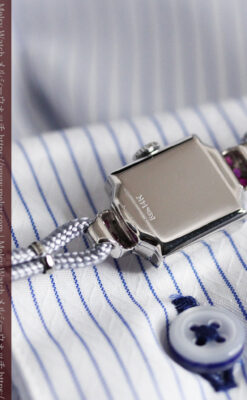 ロンジン 金無垢女性用アンティーク腕時計 ルビーとダイヤ装飾 【1943年製】-W1474-15