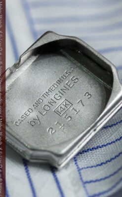 ロンジン 金無垢女性用アンティーク腕時計 ルビーとダイヤ装飾 【1943年製】-W1474-16