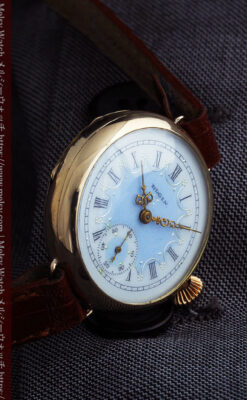 エルジン アンティーク腕時計 趣き深い青と銀の文字盤 【1904年製】-W1475-2