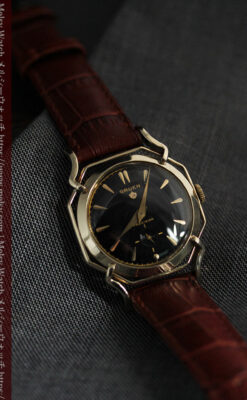 グリュエン アンティーク腕時計 蜘蛛・黒文字盤 【1950年頃】-W1478-10