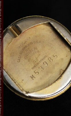 グリュエン アンティーク腕時計 蜘蛛・黒文字盤 【1950年頃】-W1478-16