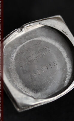 グリュエン 縦長六角形のアンティーク腕時計 ローズ色 【1950年頃】-W1482-15