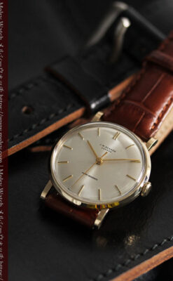 ベンソンの昭和レトロな金無垢アンティーク腕時計 【1967年頃】-W1483-1