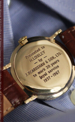 ベンソンの昭和レトロな金無垢アンティーク腕時計 【1967年頃】-W1483-13