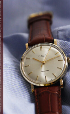 ベンソンの昭和レトロな金無垢アンティーク腕時計 【1967年頃】-W1483-7