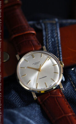 ベンソンの昭和レトロな金無垢アンティーク腕時計 【1967年頃】-W1483-9