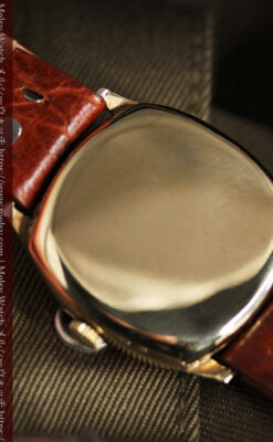 英国ベンソン クッション型の金無垢アンティーク腕時計 【1950年頃】-W1484-15