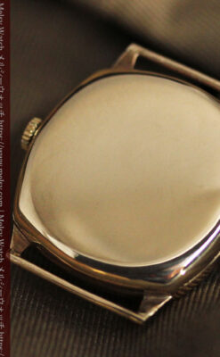 英国ベンソン クッション型の金無垢アンティーク腕時計 【1950年頃】-W1484-16