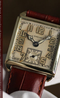 上質な枯れ具合を見せるロンジンの非常に味のあるアンティーク腕時計 【1926年製】-W1485-11