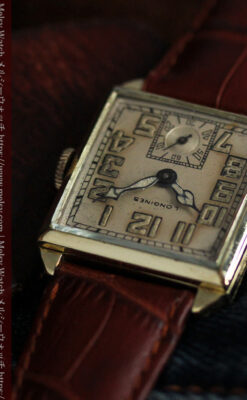 上質な枯れ具合を見せるロンジンの非常に味のあるアンティーク腕時計 【1926年製】-W1485-13