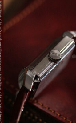 ブローバのダイヤモンドと黒文字盤の上品なアンティーク腕時計 【1958年頃】-W1489-14