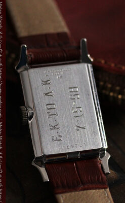 ブローバのダイヤモンドと黒文字盤の上品なアンティーク腕時計 【1958年頃】-W1489-15